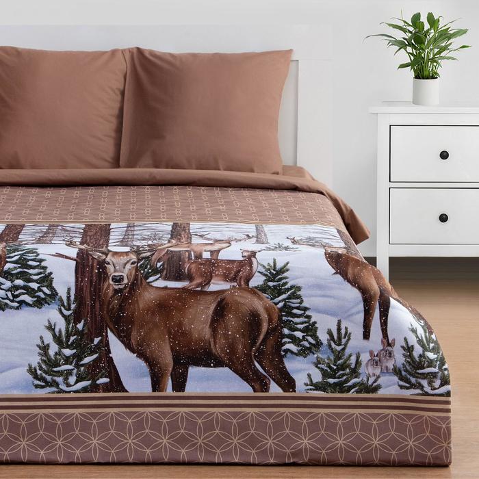 

Постельное белье Этель 2 сп «Олени» 175x215 см, 200x220 см, 70x70 см - 2 шт