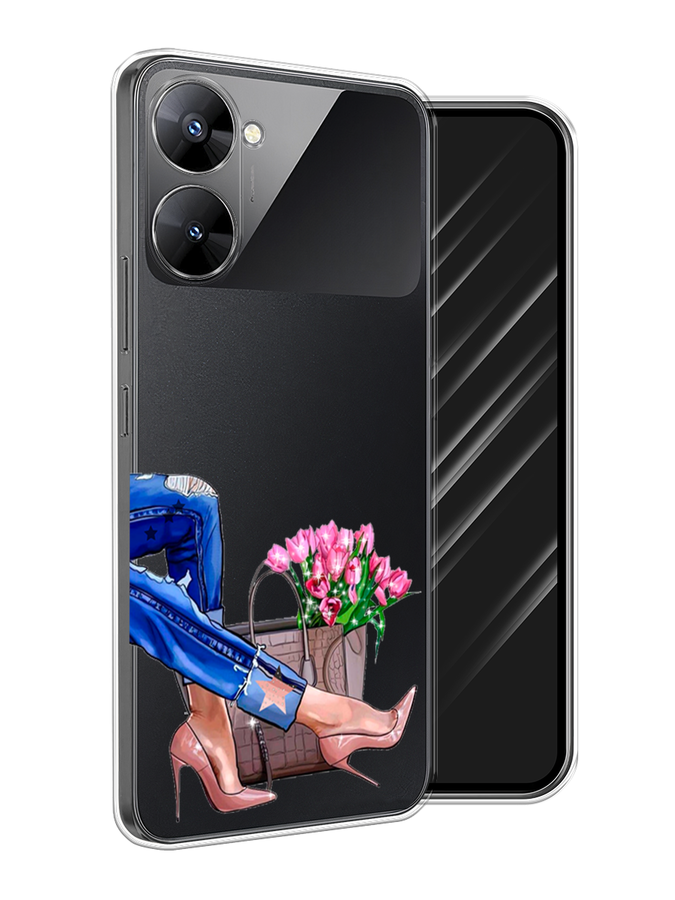 

Чехол Awog на Realme V30 5G/V30T 5G "Каблучки", Синий, 2513450-7