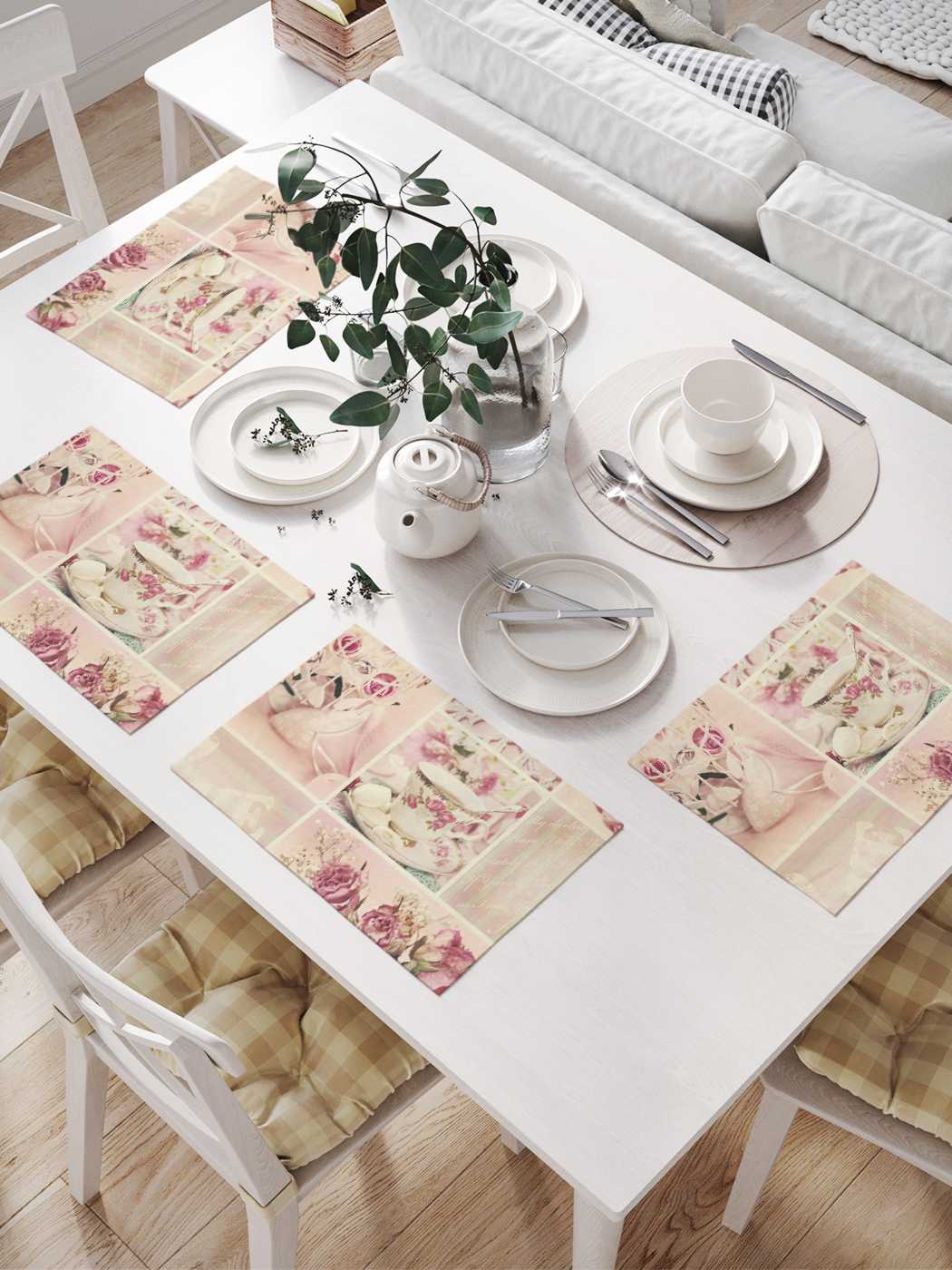 

Комплект салфеток JoyArty "Нежность роз" (32х46 см, 4 шт.), Зеленый