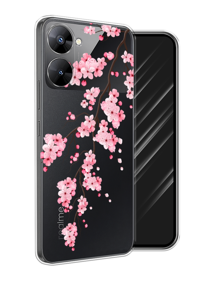

Чехол Awog на Realme V30 5G/V30T 5G "Розовая сакура", Розовый;белый;коричневый, 2513450-8