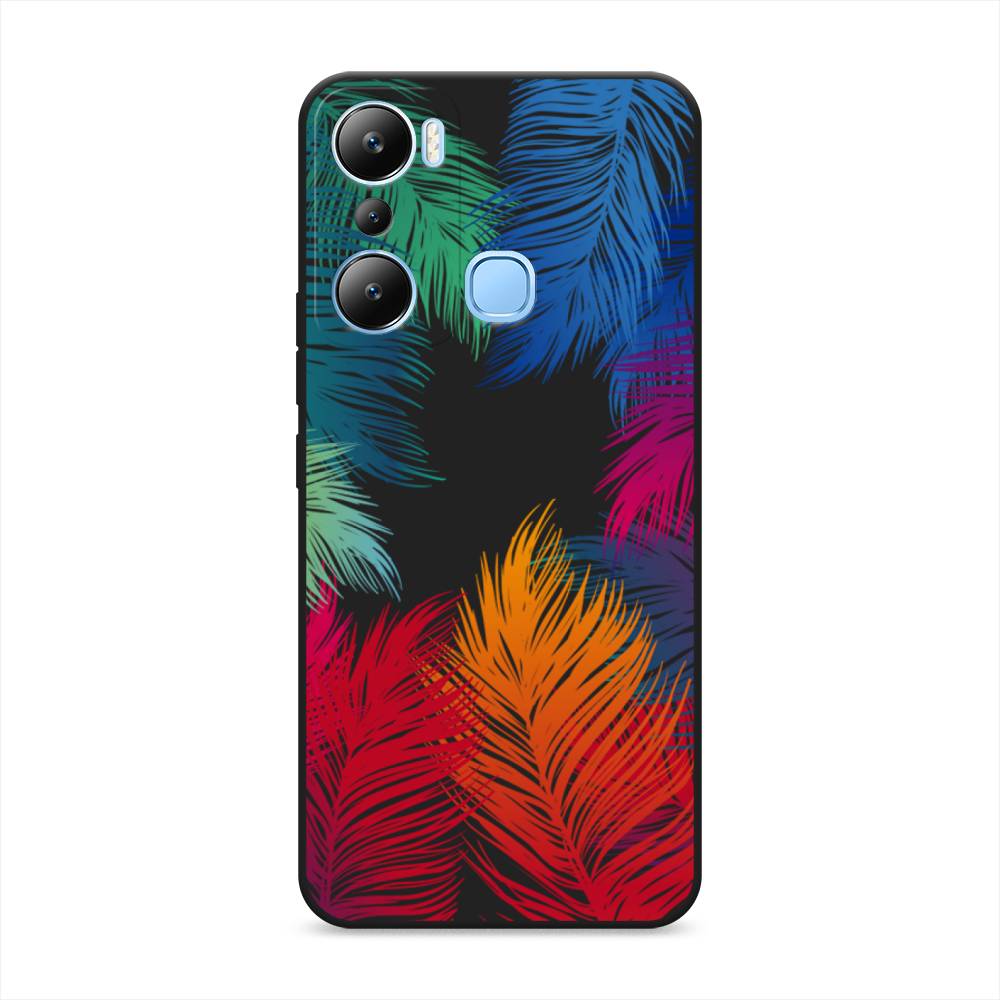 

Чехол Awog на Infinix Hot 20i "Рамка из перьев", Красный, 3102952-1