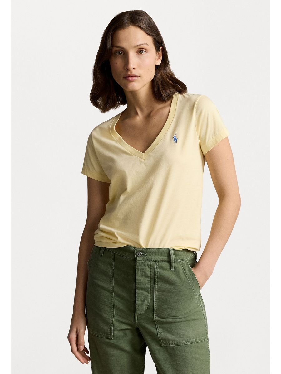 

Футболка женская Polo Ralph Lauren PO221D0FI желтая L, Желтый, PO221D0FI