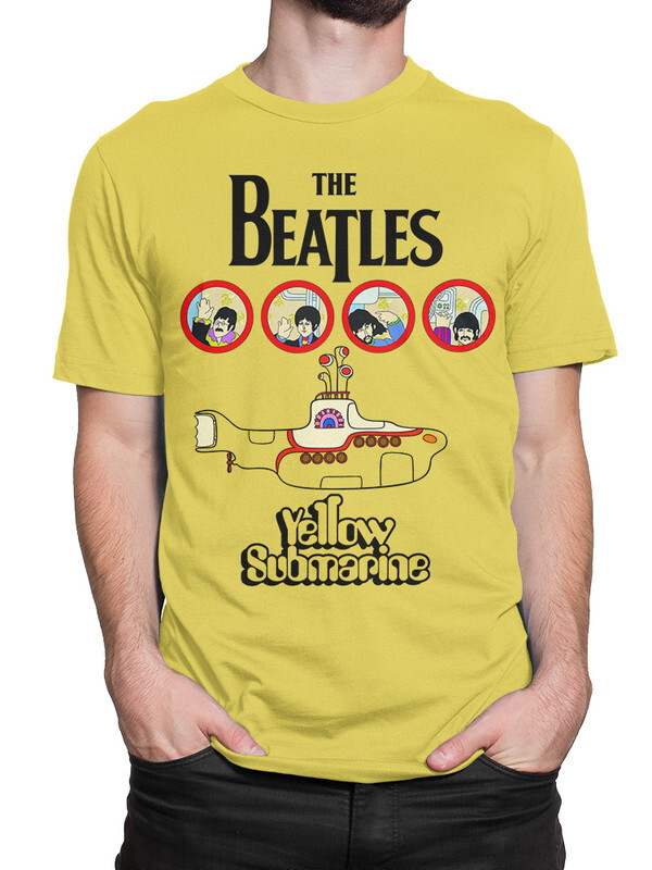 

Футболка мужская DreamShirts The Beatles - Yellow Submarine желтая XL, Желтый, The Beatles - Yellow Submarine