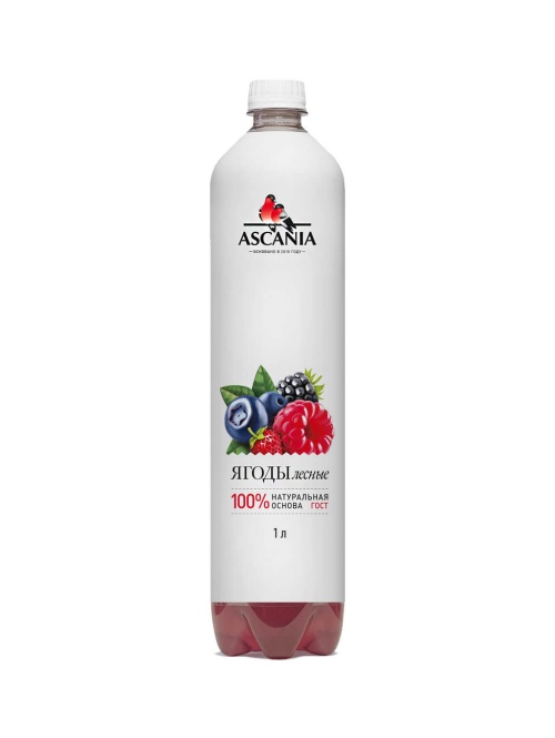 Газированный напиток Ascania Лесные ягоды, 1 л х 6 шт