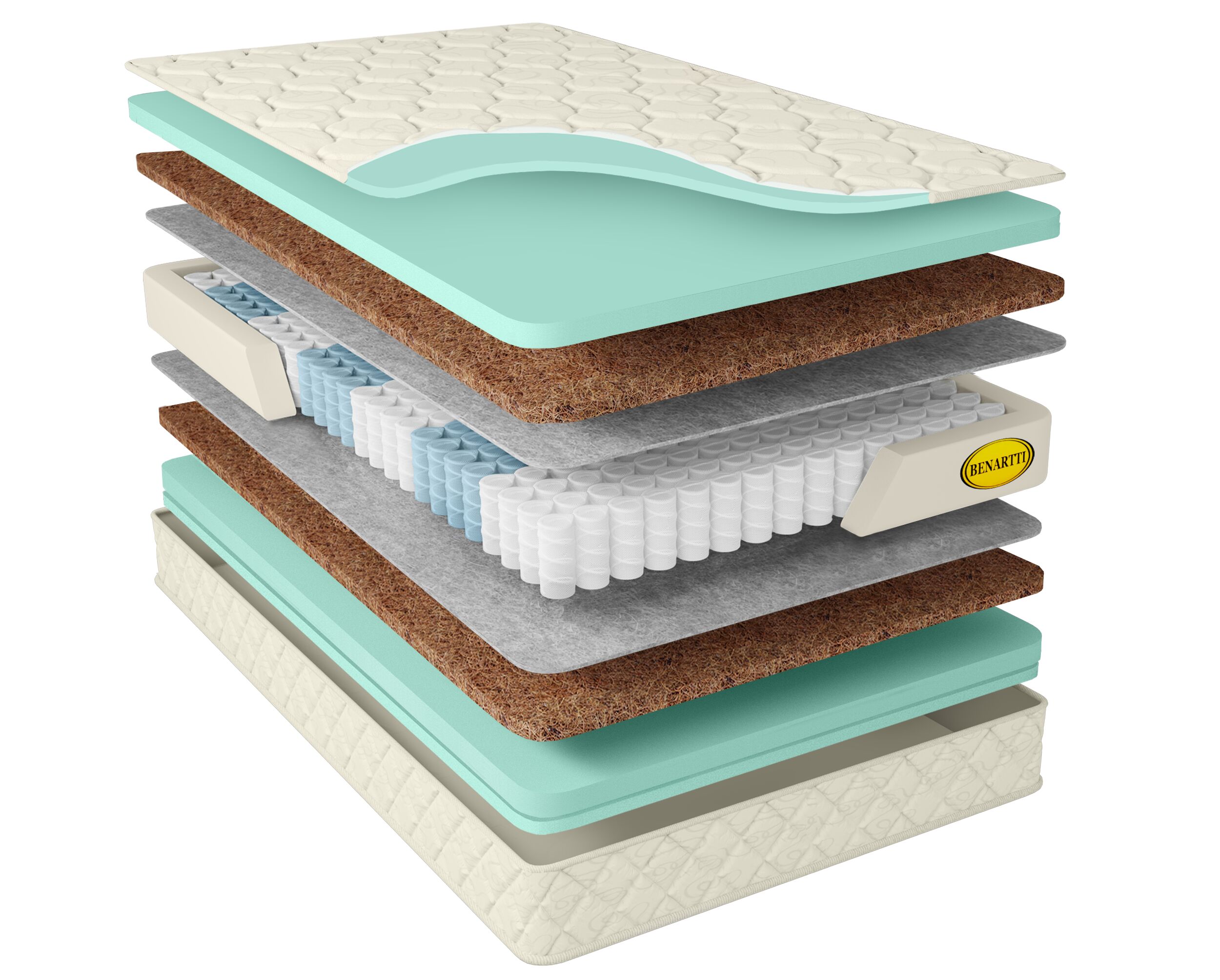 

Матрас Benartti Optimal Dream Max TFK 200х175, Бежевый;белый;серый;серебристый, Optimal Max TFK