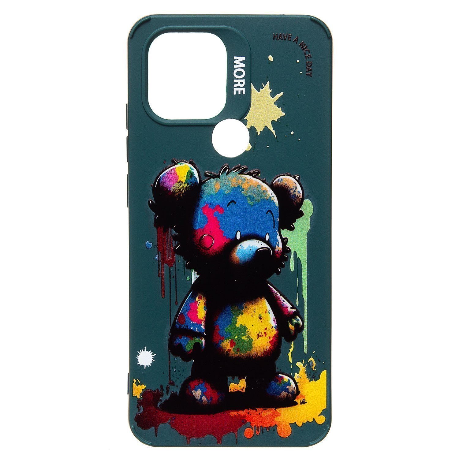 

Чехол Xiaomi Redmi A1 (220733SG)/A1+ (220733SFG), Poco C50 силиконовый рис. 335/медведь, Зеленый
