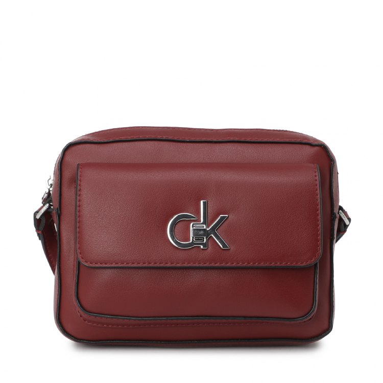 фото Сумка кросс-боди женская calvin klein k60k608414 бордовая