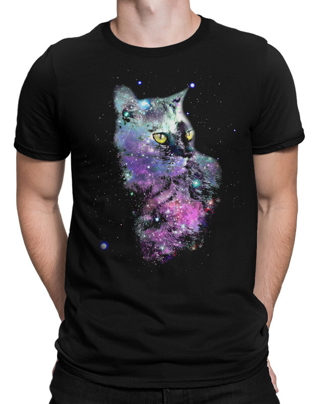 

Футболка мужская DreamShirts Космический Кот черная XL, Космический Кот