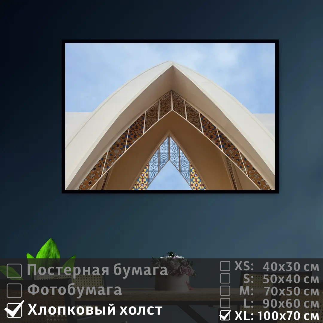 

Постер на холсте ПолиЦентр Геометрические арки 100х70 см, ГеометрическиеАрки1