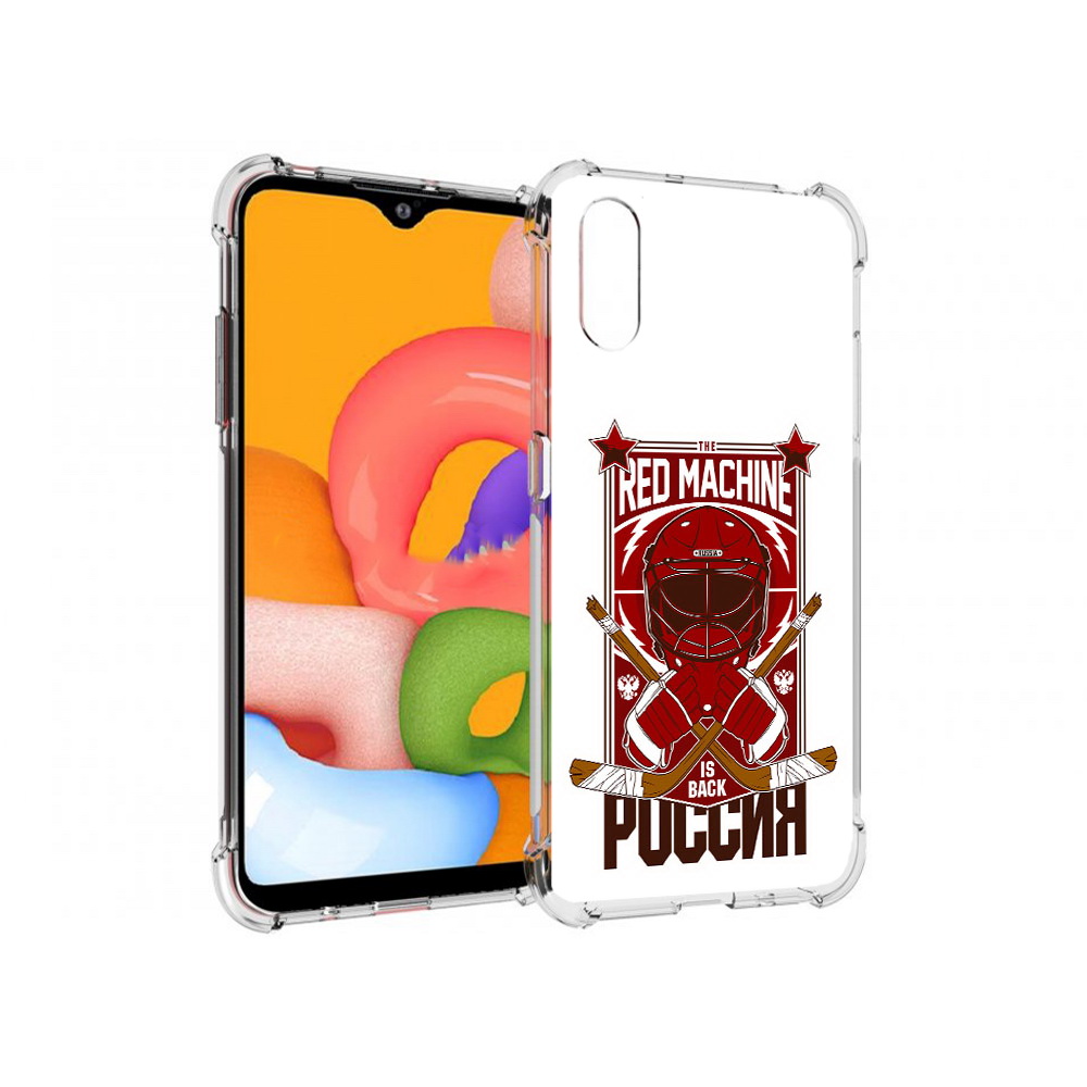 

Чехол MyPads Tocco для Samsung Galaxy A01 хоккей россия (PT144711.509.666), Прозрачный, Tocco