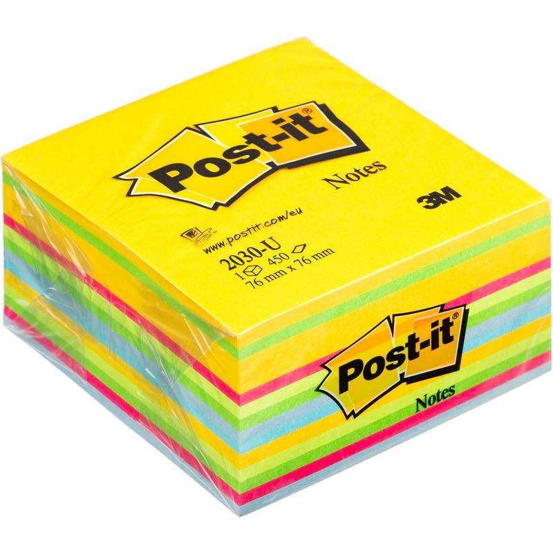 

Стикеры Post-it Original 76х76 мм неоновые 6 цветов (1 блок, 450 листов) 7000033937 78507, Разноцветный