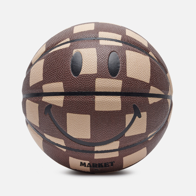 Баскетбольный мяч MARKET Smiley Chess Club коричневый, Размер ONE SIZE