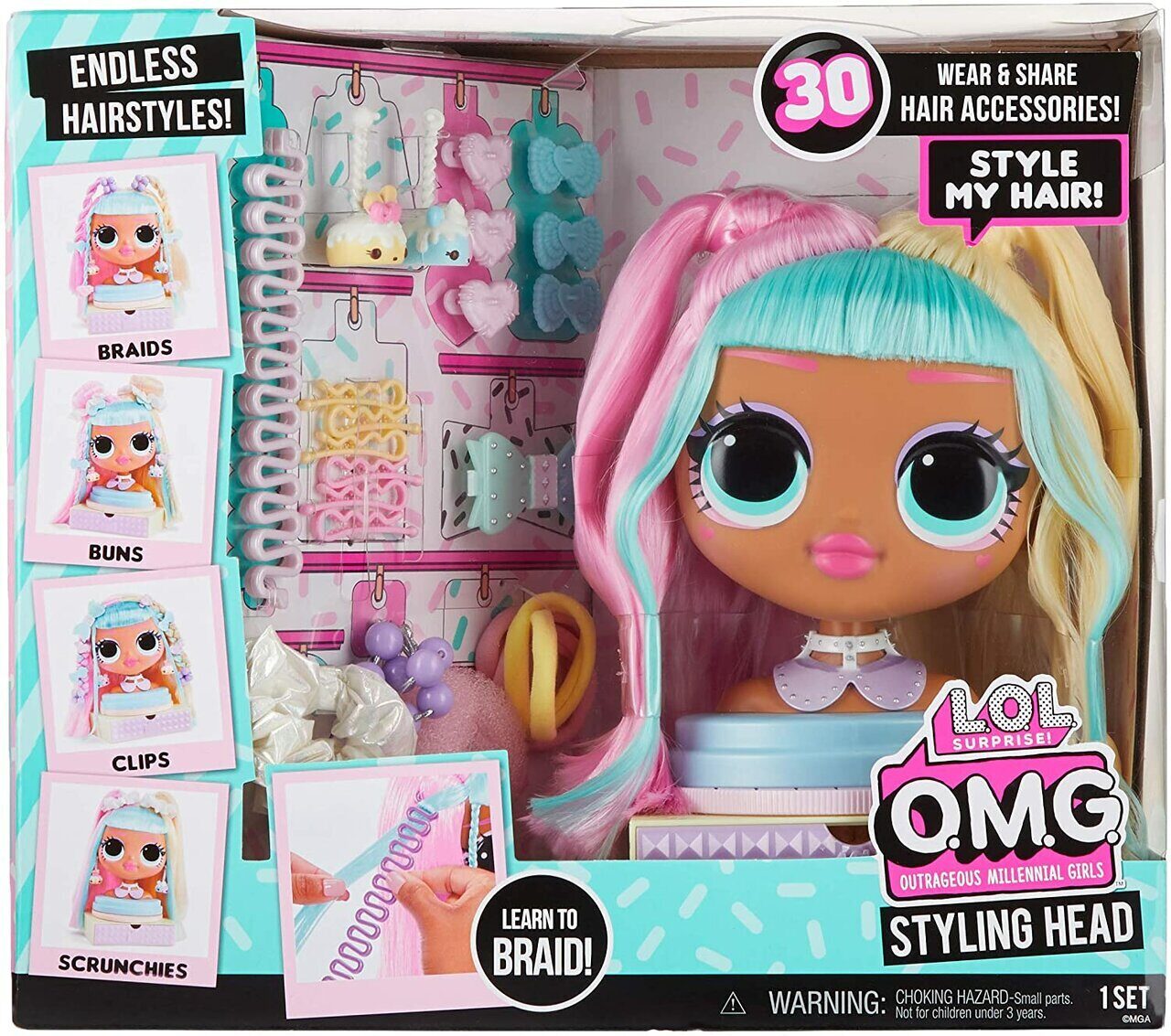 

L.O.L. Surprise OMG Styling Head - Candylicious 572008EUC, Манекен-голова
