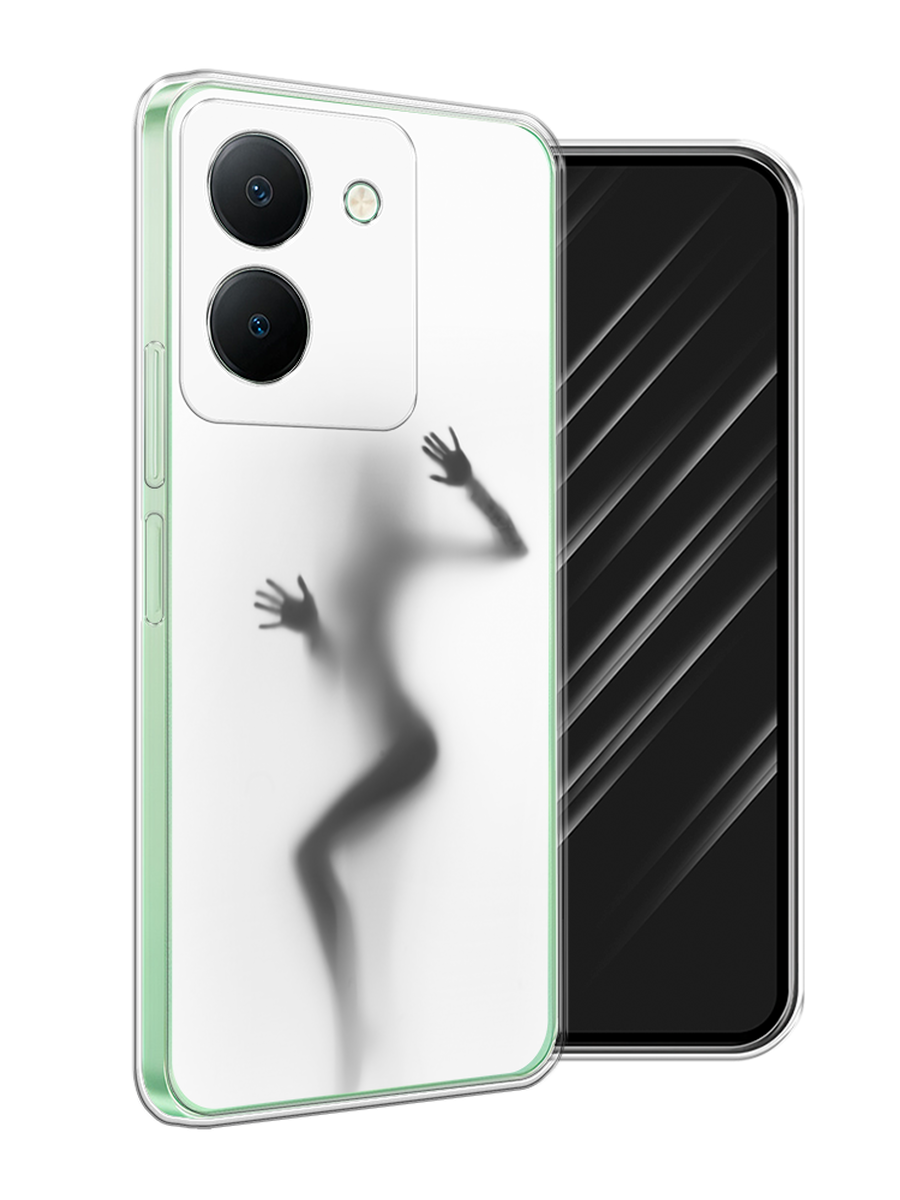 

Чехол Awog на Vivo Y27S "Девушка в душе", Серый;белый;черный, 269750-1