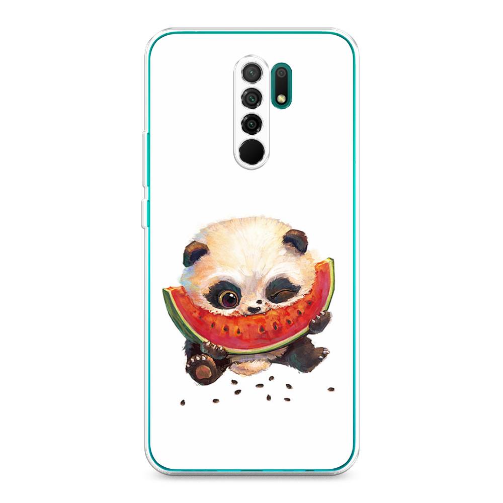

Чехол Awog на Xiaomi Redmi 9 "Малыш панды с арбузом", Разноцветный, 38350-1