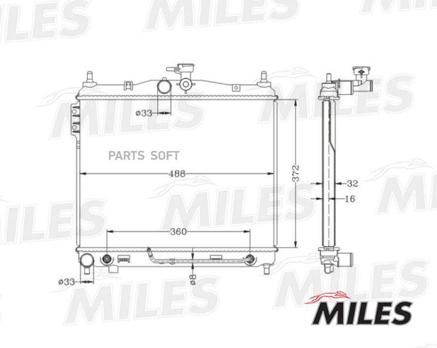 

MILES Радиатор MILES acrb050