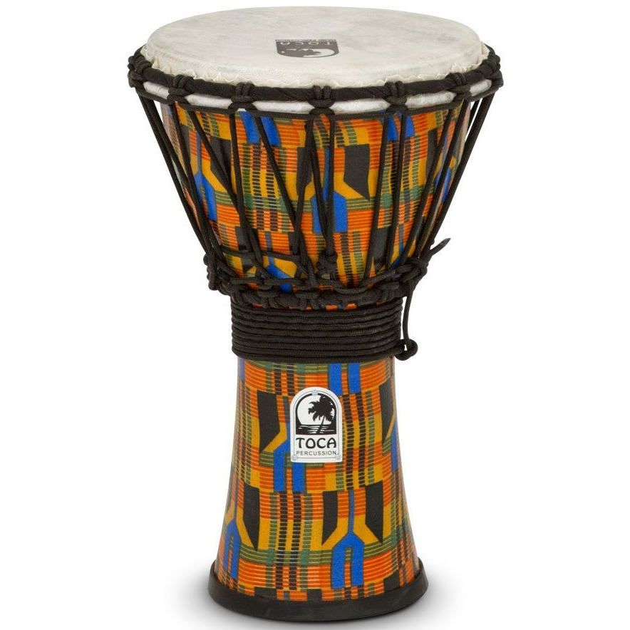 

Джембе TOCA SFDJ-7K Djembe Freestyle Rope Tuned Kente Cloth, SFDJ-7K Djembe Freestyle Rope Tuned Kente Cloth