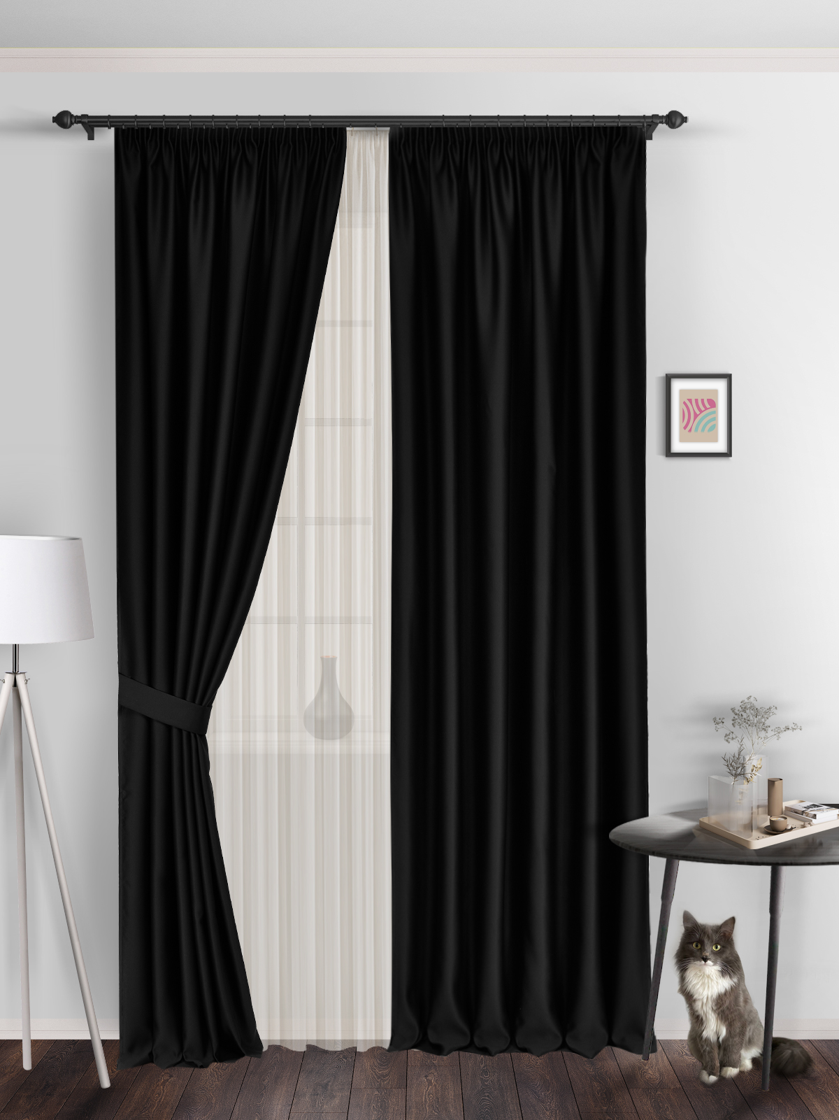 

Шторы блэкаут ВсеТканиТут bacio blackout 250х250 2 шт, k_BacioH18, bacio blackout