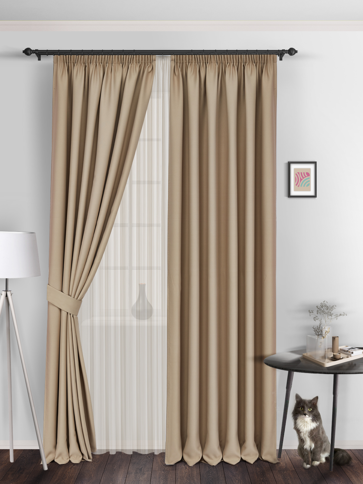 

Шторы блэкаут ВсеТканиТут bacio blackout 250х260 2 шт, k_BacioK10, bacio blackout