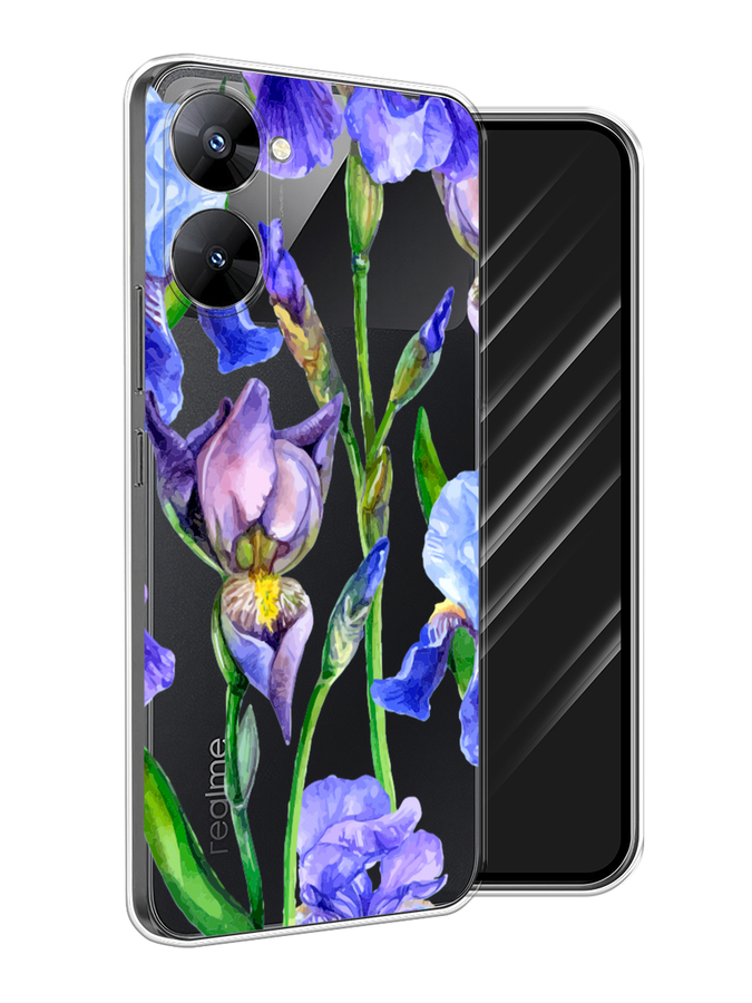 

Чехол Awog на Realme V30 5G/V30T 5G "Синие ирисы", Фиолетовый;голубой;зеленый, 2513450-8