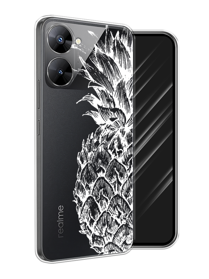 

Чехол Awog на Realme V30 5G/V30T 5G "Ананас графика белая", Белый, 2513450-10
