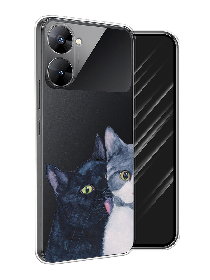 

Чехол Awog на Realme V30 5G/V30T 5G "Кошачья любовь", Синий, 2513450-1