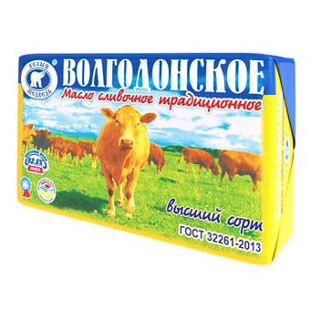 

Масло сливочное Белый Медведь Волгодонское традиционное 82,5% бзмж