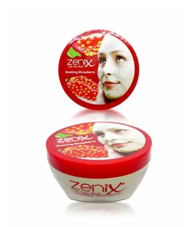 фото Очищающая глиняная маска для лица с ароматом клубники zenix clay face mask strawberry