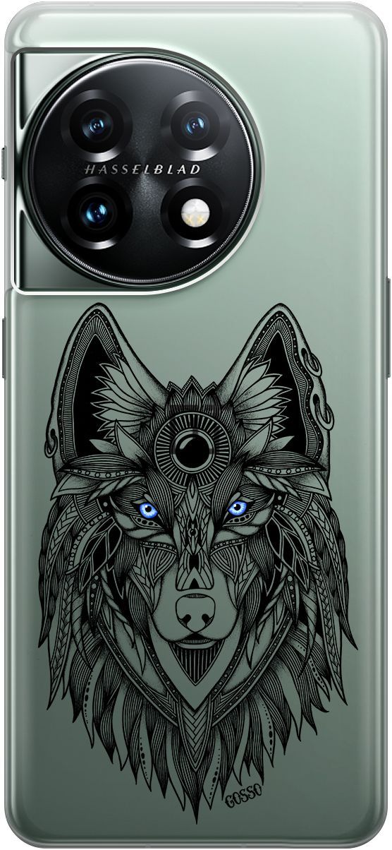 

Силиконовый чехол на OnePlus 11 с 3D принтом "Grand Wolf" прозрачный, Прозрачный;голубой, 159476