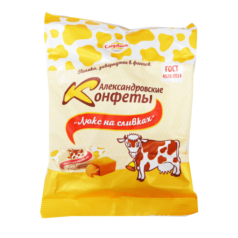 

Конфеты Александровские коровки Люкс на сливках +-300 г