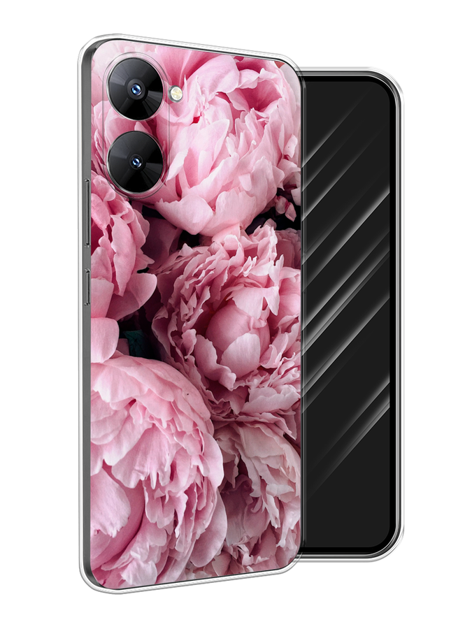 

Чехол Awog на Realme V30 5G/V30T 5G "Нежные пионы", Розовый;черный;белый, 2513550-8