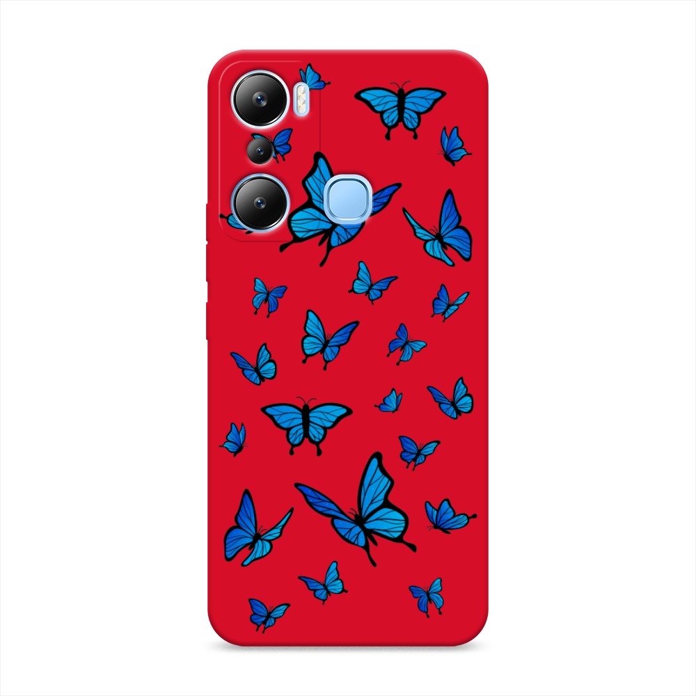 

Чехол Awog на Infinix Hot 20i "Синие бабочки", Синий;белый, 3102953-1