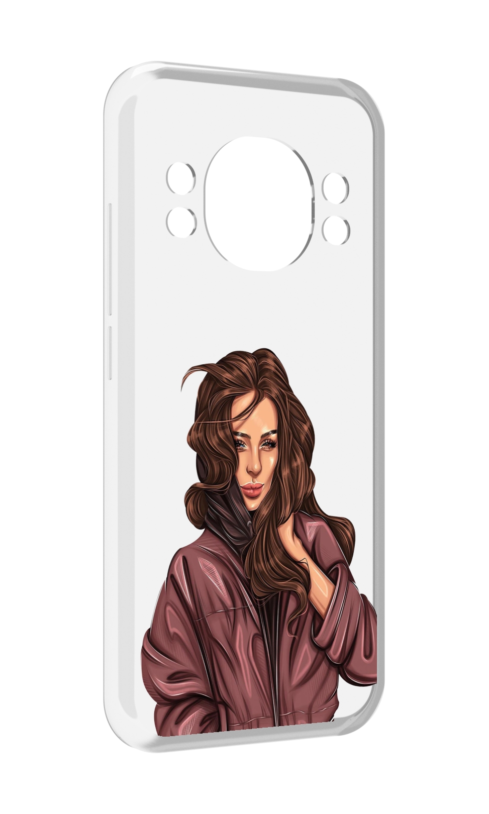 

Чехол MyPads Арт-рисунок-девушки для Doogee S98 / S98 Pro, Прозрачный, Tocco