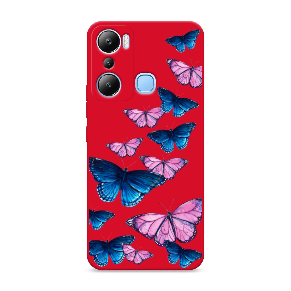 

Чехол Awog на Infinix Hot 20i "Полет бабочек", Синий;черный;розовый, 3102953-1