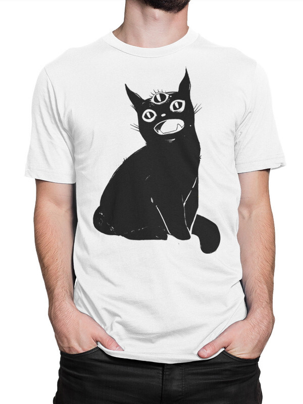 

Футболка мужская DreamShirts Кот-Пришелец белая M, Белый, Кот-Пришелец