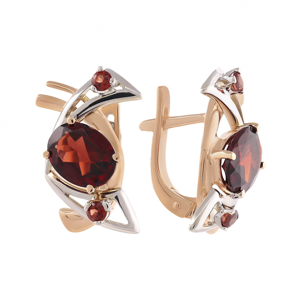 

Серьги из красного золота с гранатом Золото Дисконт 2906217714пд, 2906217714пд