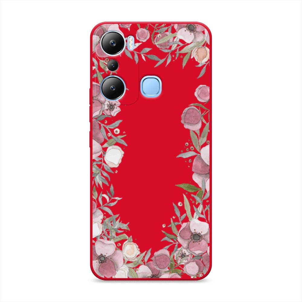 

Чехол Awog на Infinix Hot 20i "Розовая цветочная рамка", Розовый;зеленый, 3102953-1