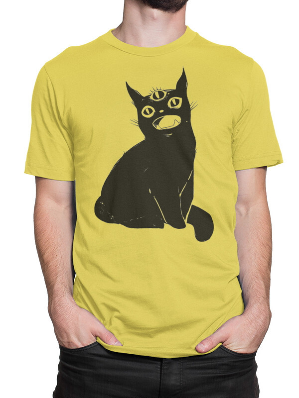 фото Футболка мужская dreamshirts кот-пришелец желтая m
