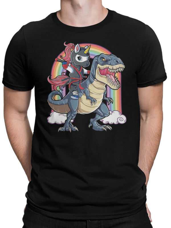 

Футболка мужская Dream Shirts Единорог На Динозавре черная 2XL, Черный, Единорог На Динозавре