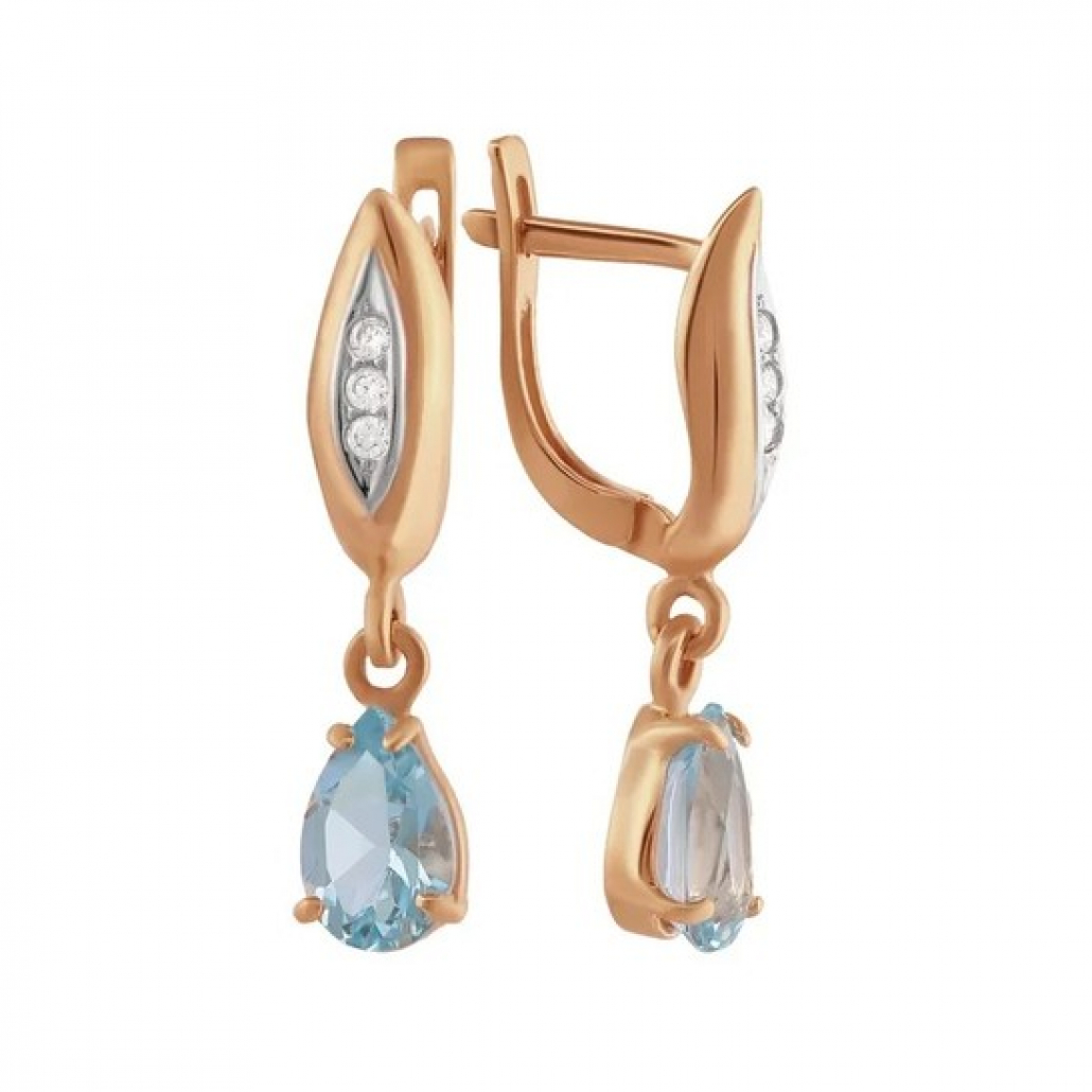 

Серьги из красного золота с топазом Золото Дисконт 0809215217пд, 0809215217пд