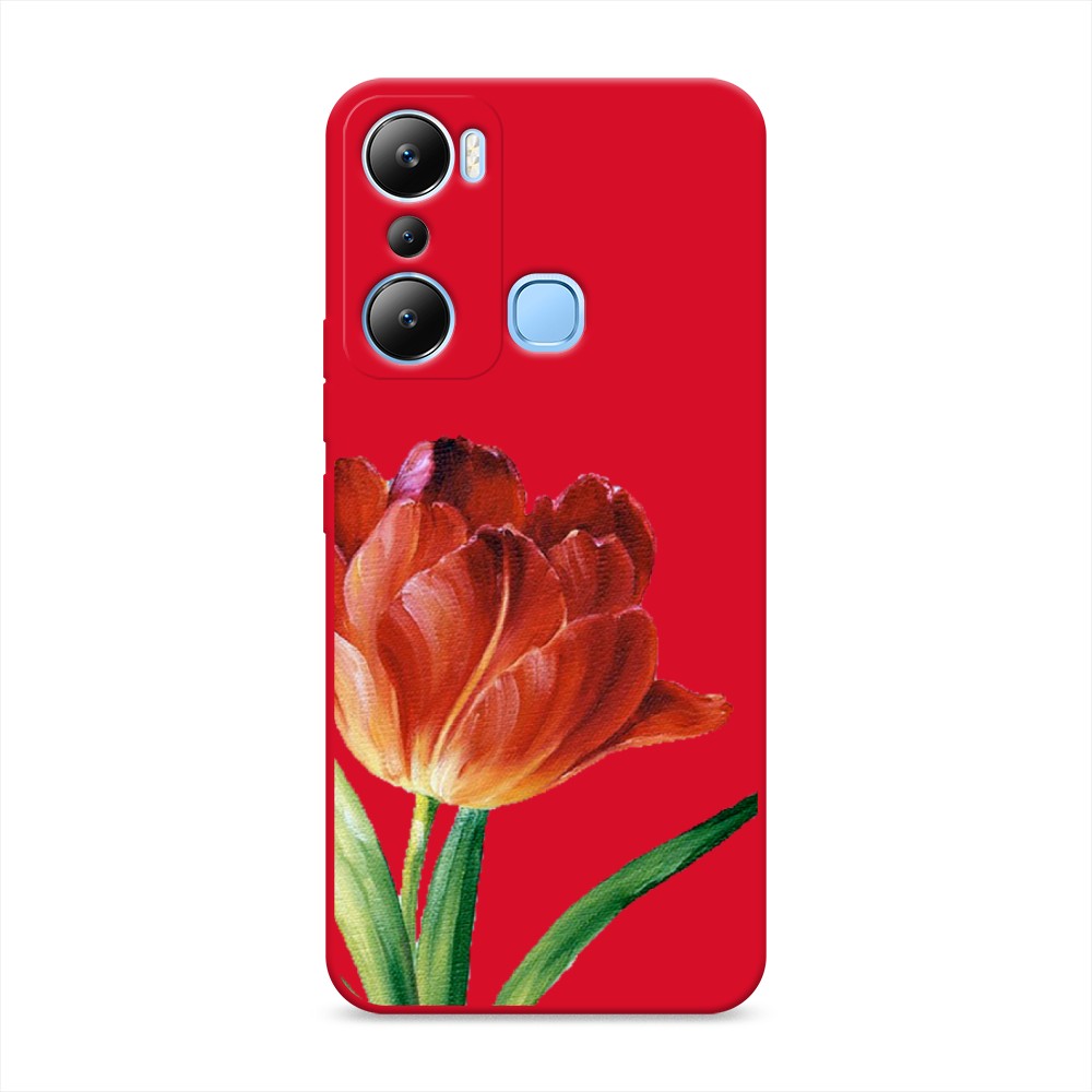 

Чехол Awog на Infinix Hot 20i "Красный тюльпан", Оранжевый;зеленый, 3102953-1
