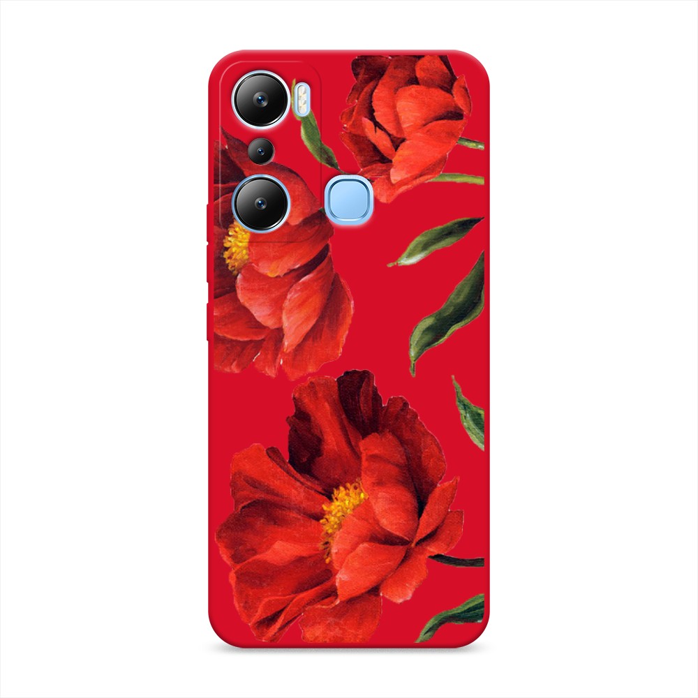 

Чехол Awog на Infinix Hot 20i "Красные маки", Красный, 3102953-1