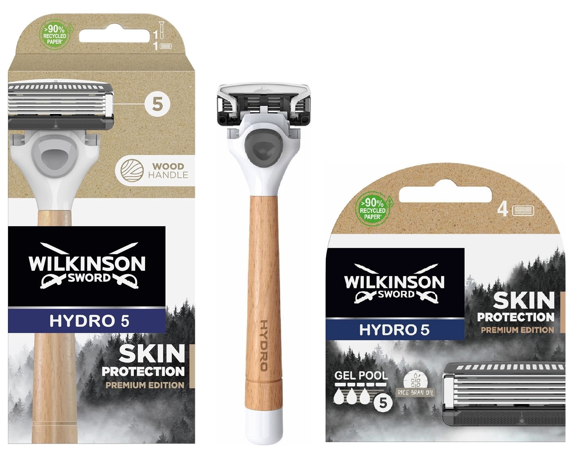 Бритва мужская Wilkinson Sword Hydro 5 Premium Edition c 5 сменными кассетами