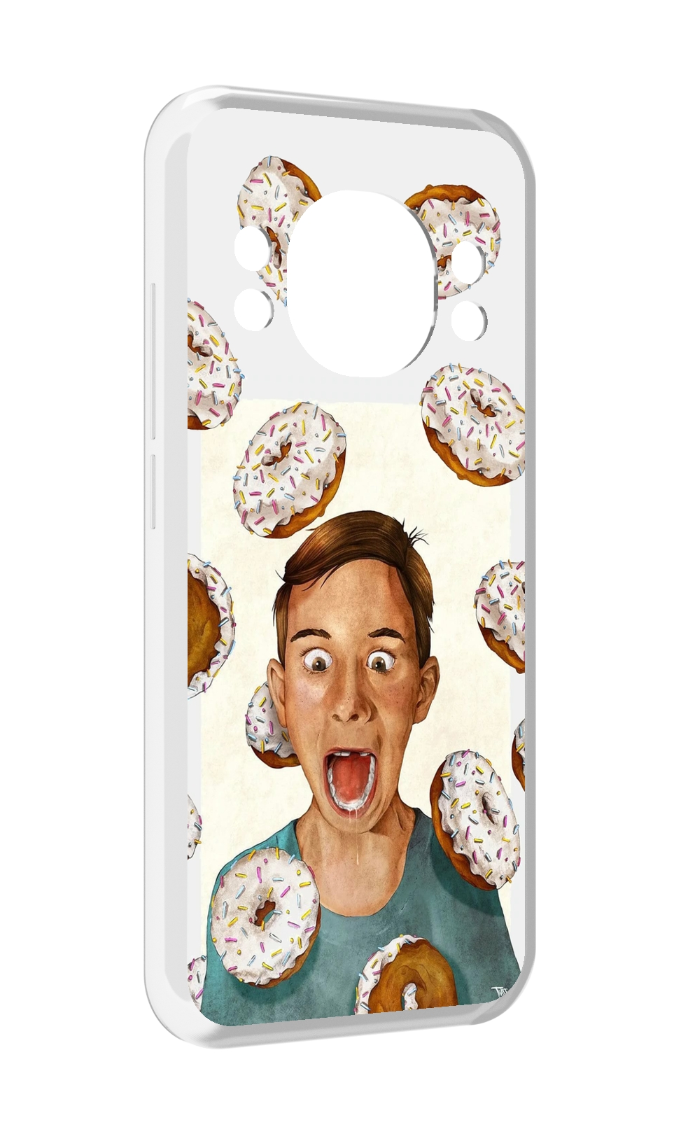 

Чехол MyPads Бешенные-пончики для Doogee S98 / S98 Pro, Прозрачный, Tocco