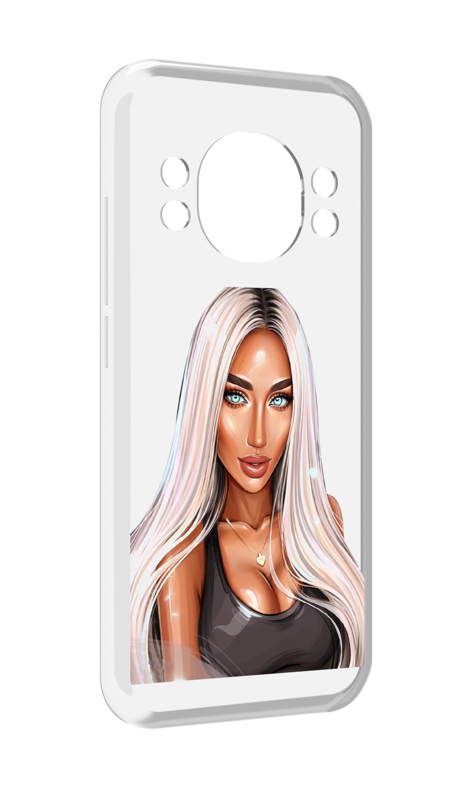 

Чехол MyPads Блондинка женский для Doogee S98 / S98 Pro, Прозрачный, Tocco