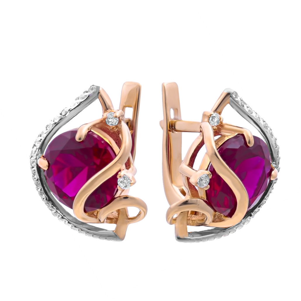 

Серьги из красного золота с корундом Золото Дисконт с1131, с1131