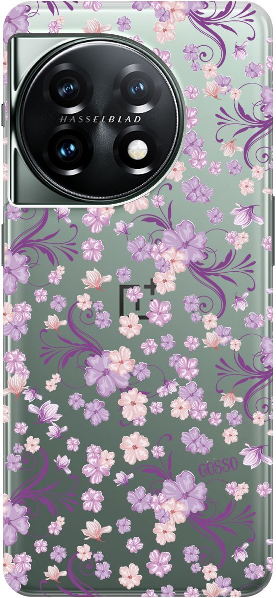

Силиконовый чехол на OnePlus 11 с 3D принтом "Lilac Flowers" прозрачный, Прозрачный;фиолетовый, 159476