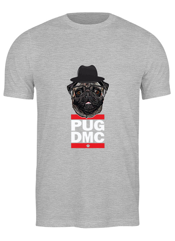 

Футболка мужская Printio Pug x run dmc серая 3XL, Серый, Pug x run dmc