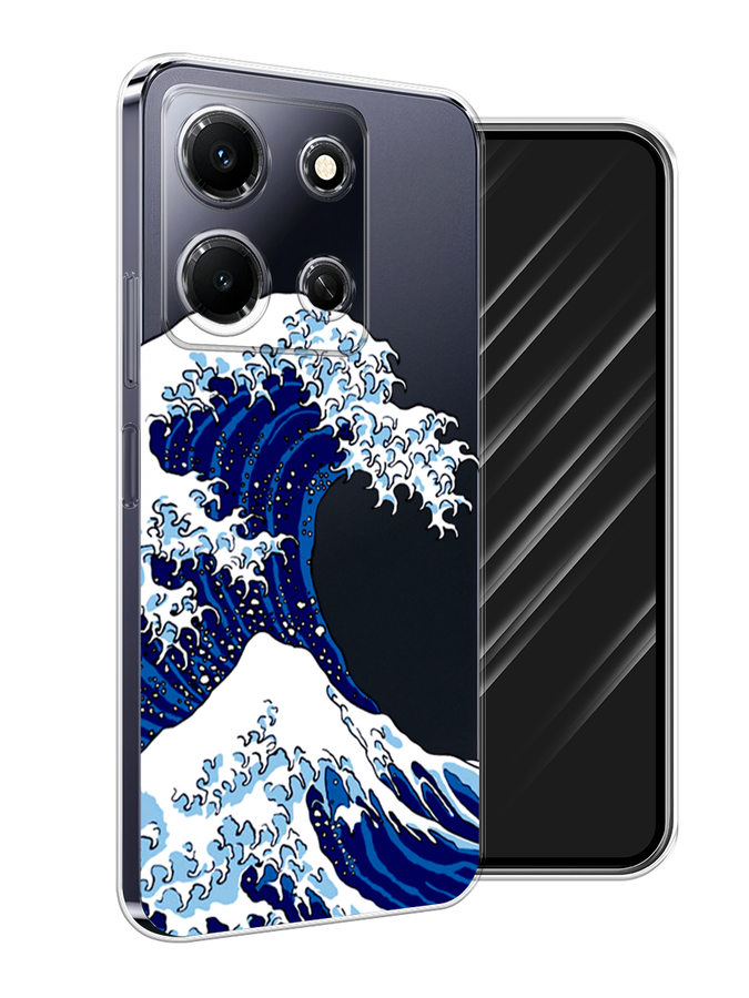 

Чехол Awog на Infinix Note 30i "Волна в Канагаве", Синий;белый, 3104350-4