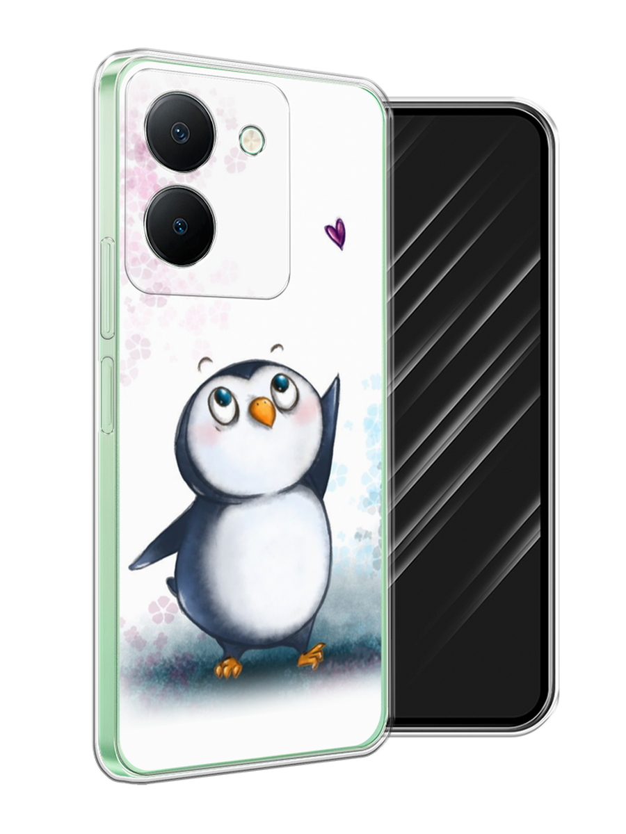 

Чехол Awog на Vivo Y27S "Пингвин и сердечко", Белый, 269750-1